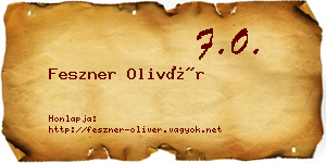 Feszner Olivér névjegykártya